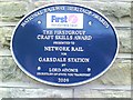 SD7891 : Plaque at Garsdale Station by Roger Templeman