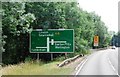 Roadsign on the A11 near Barton Mills