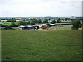 Farm buildings next to canal at Stoneton