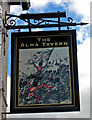 The Alma Tavern (pub sign), 74 Droitwich Road