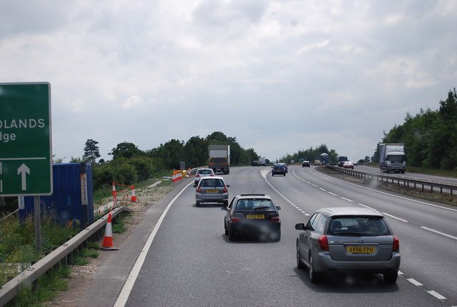 The A11 turn off from the A14