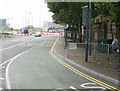 Newport : bus stops between the central bus station and Market Square