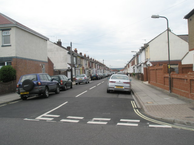 Looking from Burrfields Road into Vernon Road