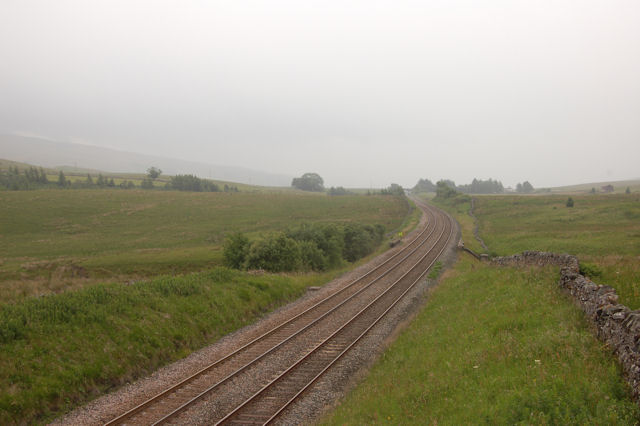 Railway south from Ais Gill bridge