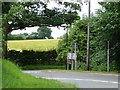 Road junction at the edge of Yafforth