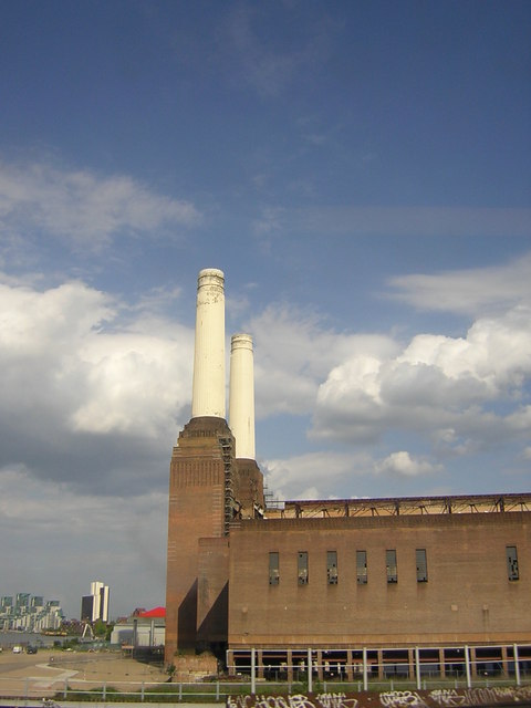 Battersea Power Station and clear skies