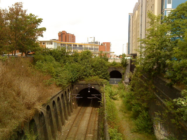 Railway tunnel towards Birmingham New Street