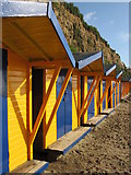 SZ5983 : Beach huts near Sandown by Gareth James