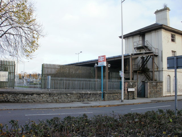Entrance to Cardiff Bay railway station