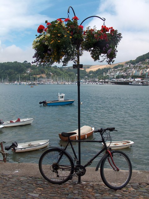 Bicycle and river scene, Dartmouth