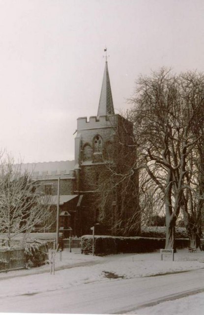 Bassingbourn Church in Snow © louise shefford cc-by-sa/2.0 :: Geograph ...