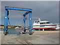 Boat hoist at Island Harbour marina, IoW