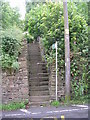 Footpath & Steps leading from Dean Brook Road to Netherthong School