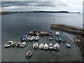 Porscatho Harbour with Nare Head and Gull Rock in the distance