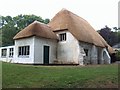 Recently re-thatched Quaker Meeting House in Come-to-Good