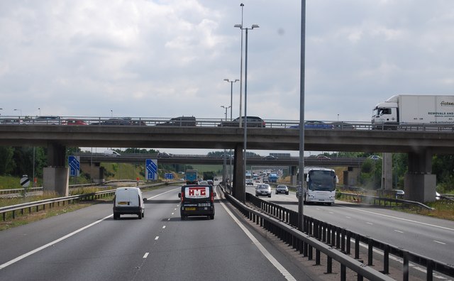 Junction 8, M11 © N Chadwick :: Geograph Britain and Ireland