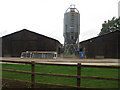 Silos at the chicken farm