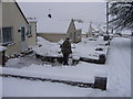 Tiverton : Snowy Gardens on Southfield Way