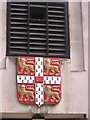 Cambridge University Press arms, on the back of Bentley House, Stephenson Way