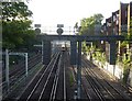 Lines to Euston Station from Gloucester Gate Bridge