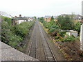 The view north from Crwys Road railway bridge, Cardiff