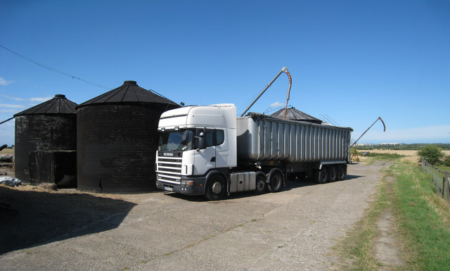 Grain Lorry at Marshborough Farm