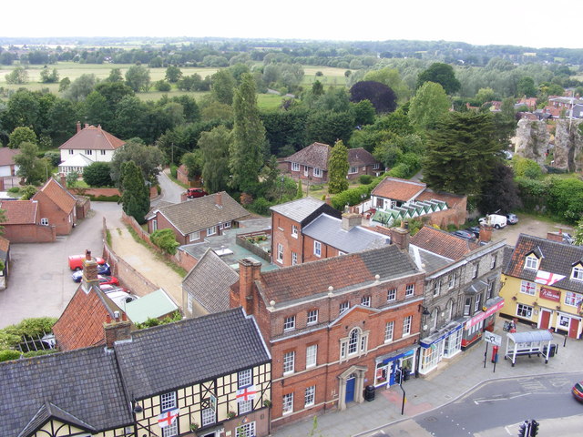 A view over Bungay towards Earsham