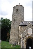 TG1807 : Church tower, St Andrew's, Colney by N Chadwick