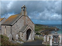 SW5140 : Chapel of Rest in Barnoon Cemetery St Ives - above Porthmeor Beach by Neil Theasby