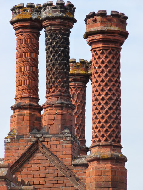 Chimney stacks in Holkham village