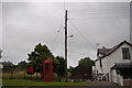 Postbox and telephone box in Wern-y-gaer