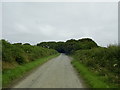 Sharp bend and passing place, near Jordanston