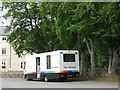 Mobile Library under the trees in Painswick