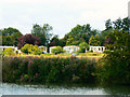 SP4304 : River Thames and Bablock Hythe Caravan Park by Brian Robert Marshall