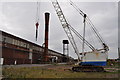 Crane and part of MIR Steelworks building, Newport