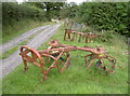 Agricultural machinery beside the track