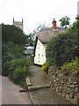 Path to the church, Cheriton Bishop