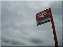 TQ4687 : Network SouthEast sign, Goodmayes railway station by Stacey Harris