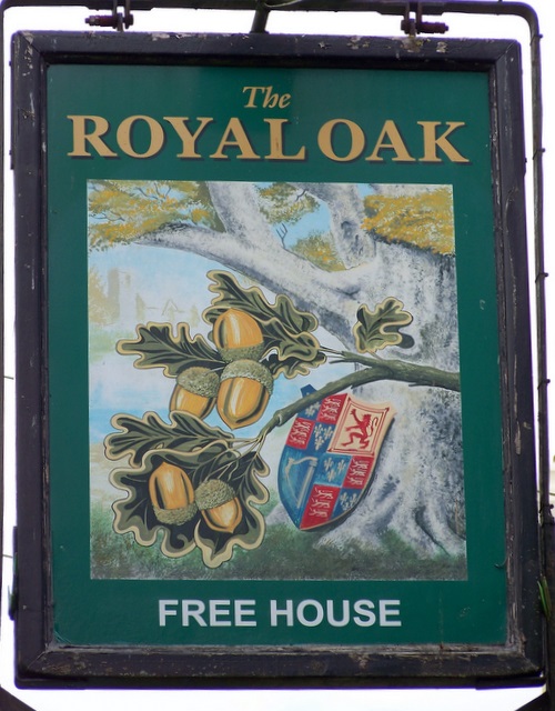 Sign for the Royal Oak, Lasham
