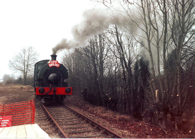 A steam train arrives at Cholsey Railway Station