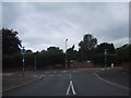 Mini-roundabout by the cemetery