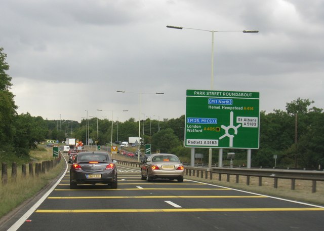 Approaching Park Street roundabout