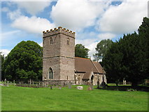 SO0725 : Llanfrynach church by Gareth James