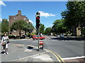 Traffic lights in Lambeth Road