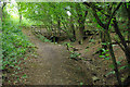 Culverted stream under landfill