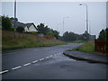 Approaching the B4329/A40 roundabout