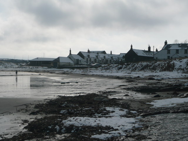 The Square at Low Newton by the Sea from North end of the beach