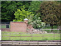SJ9724 : Ingestre Hall, Staffordshire - wall corner by Liz Taylor