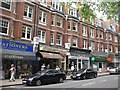 Shops and flats in South End Road, NW3