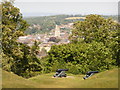 Carisbrooke: cannon and Newport view